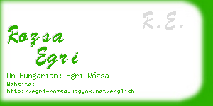 rozsa egri business card
